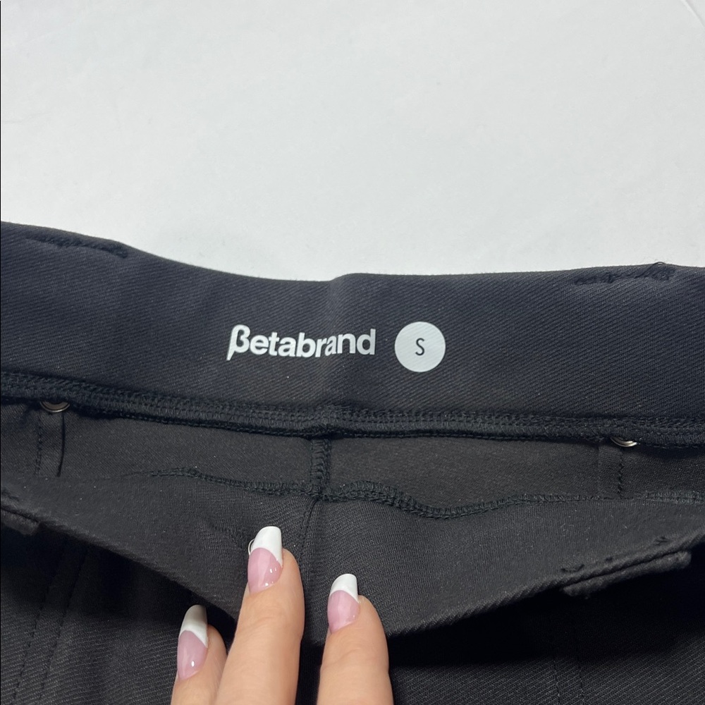 NWOT Betabrand Dress/Yoga Pants Workwear Utility Cargo Carpenter Black size S - Picture 2 of 9